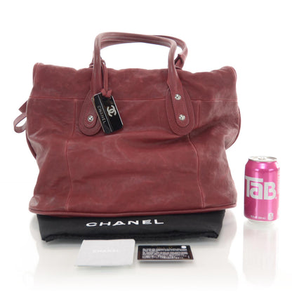 Chanel Calfskin Large Traveling Tote Red 2 of 10