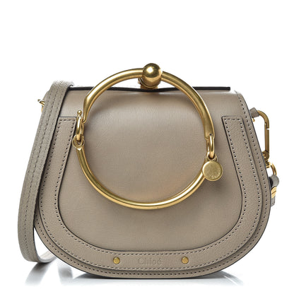Chloe Calfskin Suede Small Nile Bracelet Bag Motty Grey 1 of 8