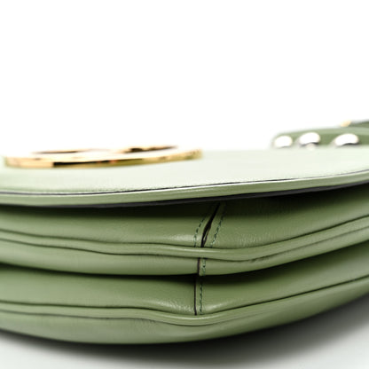 Gucci Roxy Calfskin Web Medium Blondie Top Handle Shoulder Flap Bag Salamander Green 11 of 11