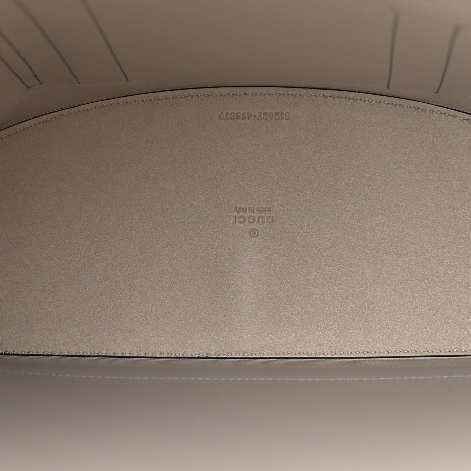 Gucci Mirror Effect GG Monogram Appia Calfskin Web Double Buckle Backpack Silver 5 of 10