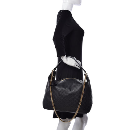Gucci Guccissima Signature Large Linea A Hobo Black 3 of 10
