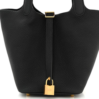 Hermes Taurillon Clemence Picotin Lock 18 PM Black 8 of 11
