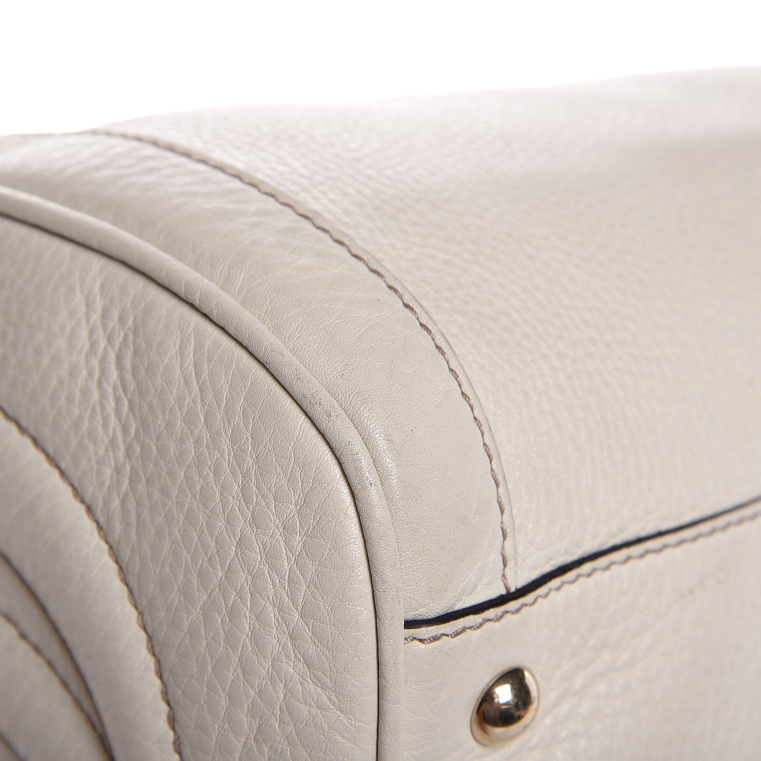 Gucci Pebbled Calfskin Medium Soho Boston Off White 16 of 21