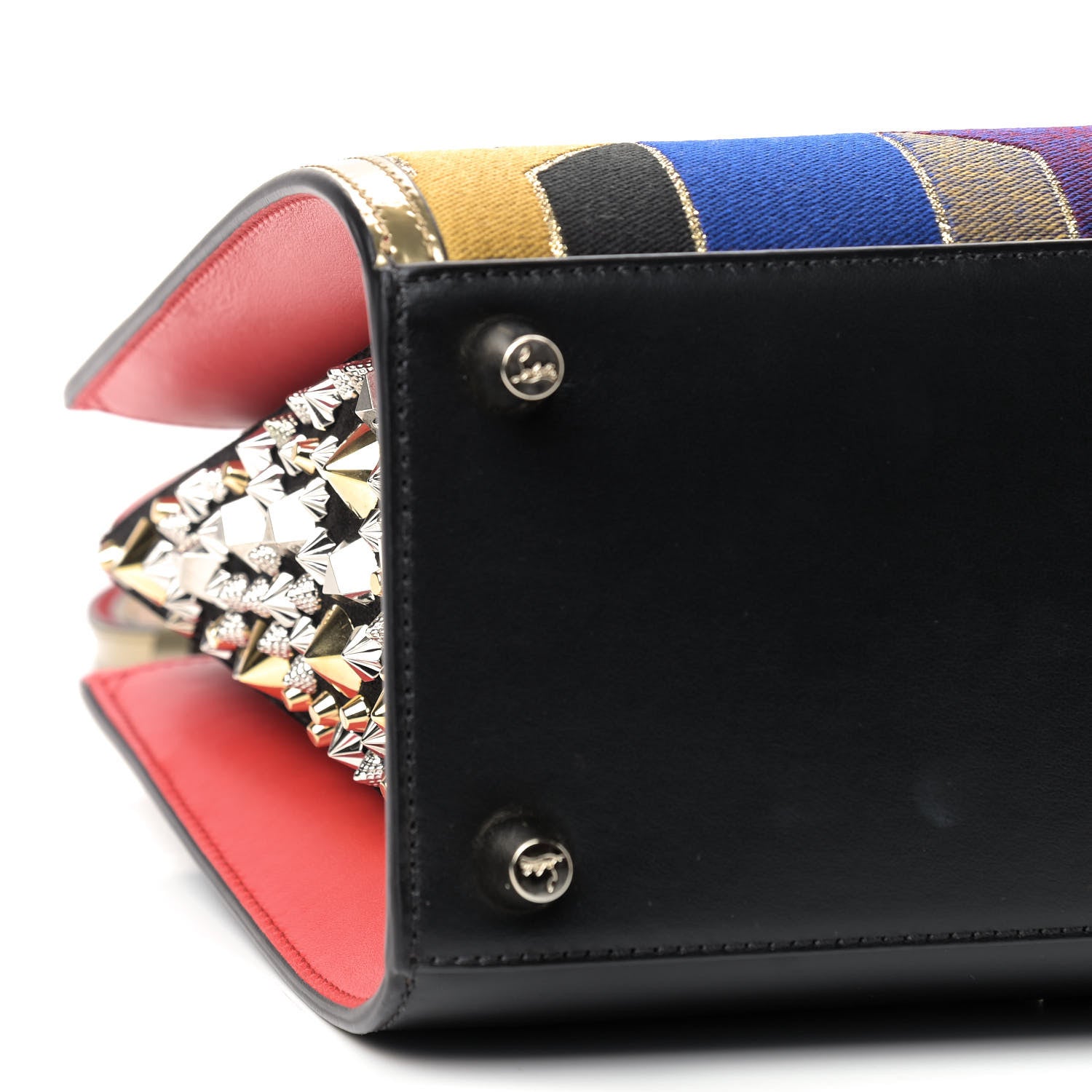 Christian Louboutin Calfskin Embroidered Small Paloma Multicolor 5 of 7