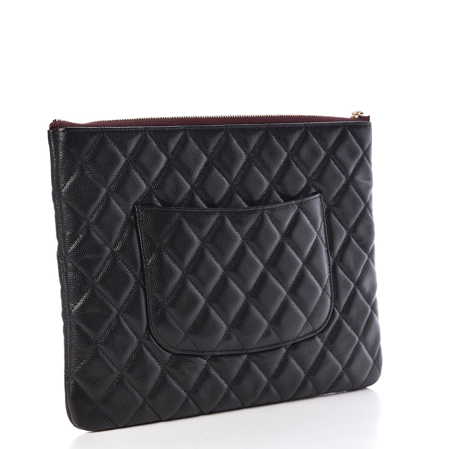 Caviar Quilted Medium Cosmetic Case Black