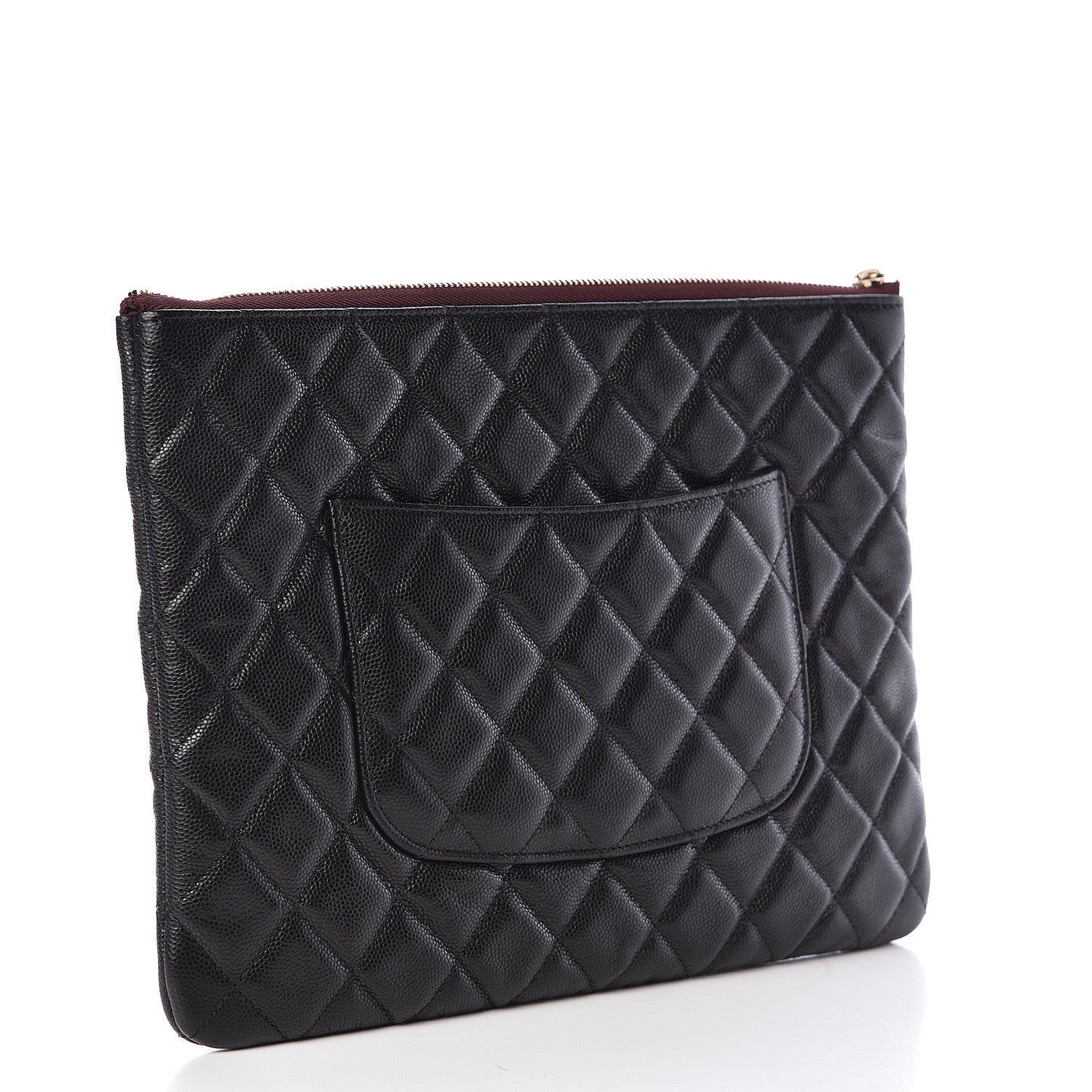 Chanel Caviar Quilted Medium Cosmetic Case Black 3 of 7