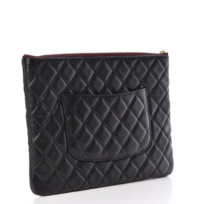 Chanel Caviar Quilted Medium Cosmetic Case Black 3 of 7