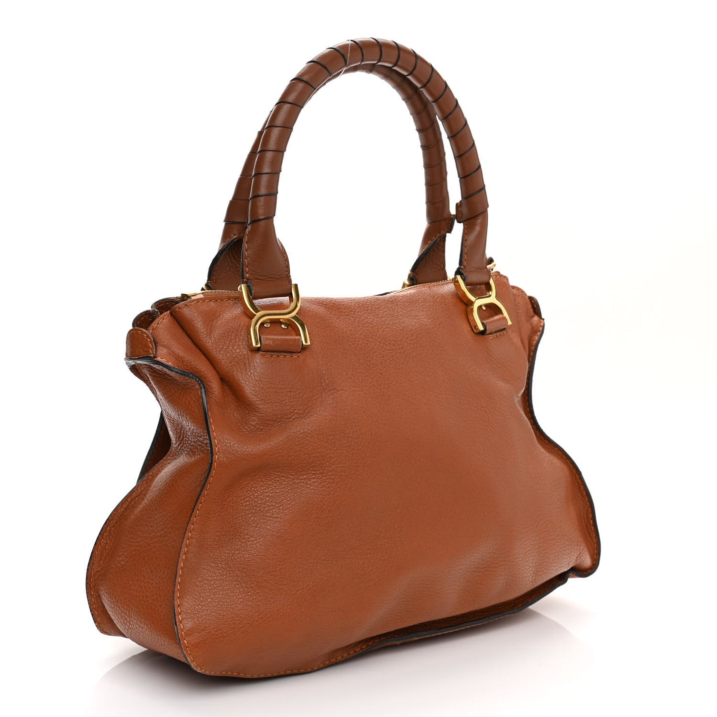 Calfskin Medium Marcie Satchel Tan
