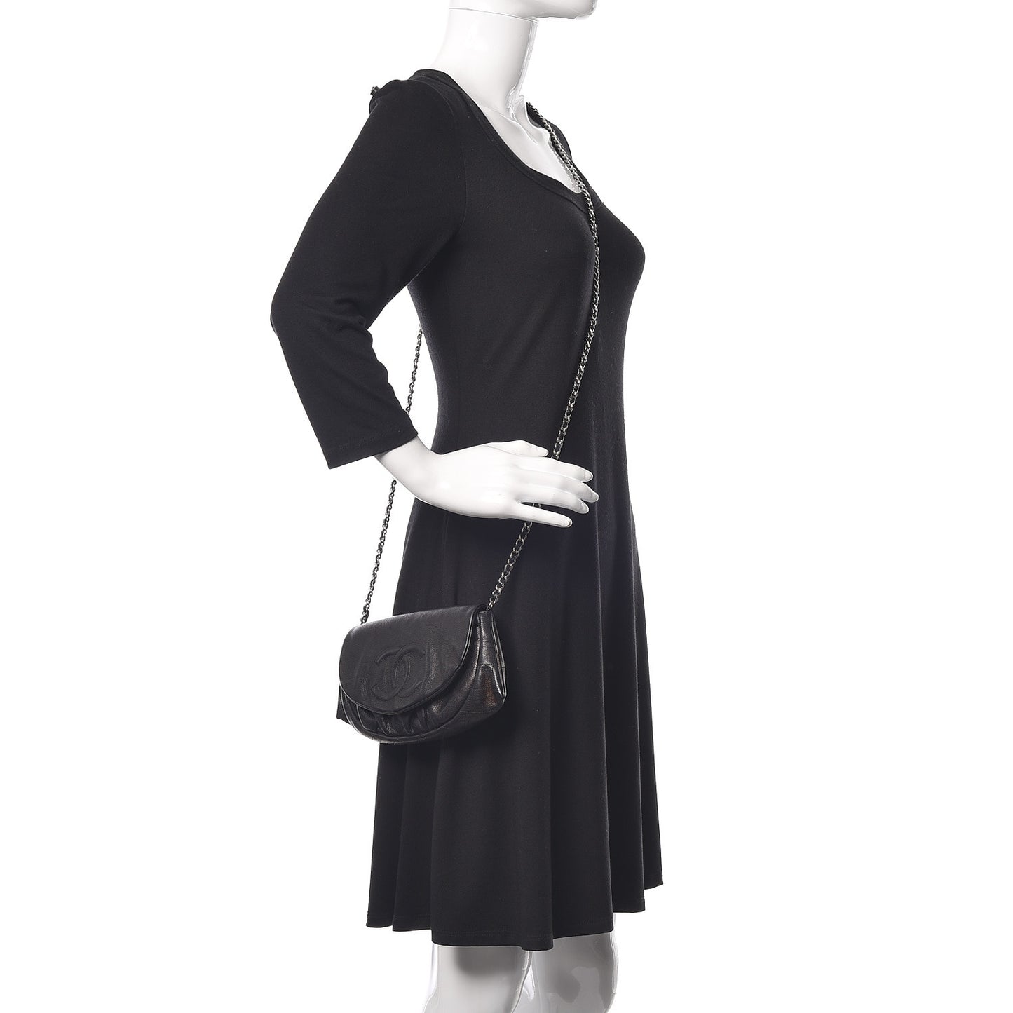 Caviar Half Moon Wallet On Chain WOC Black