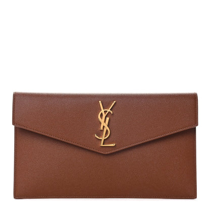 Saint Laurent Grain De Poudre Uptown Pouch Brick 1 of 8