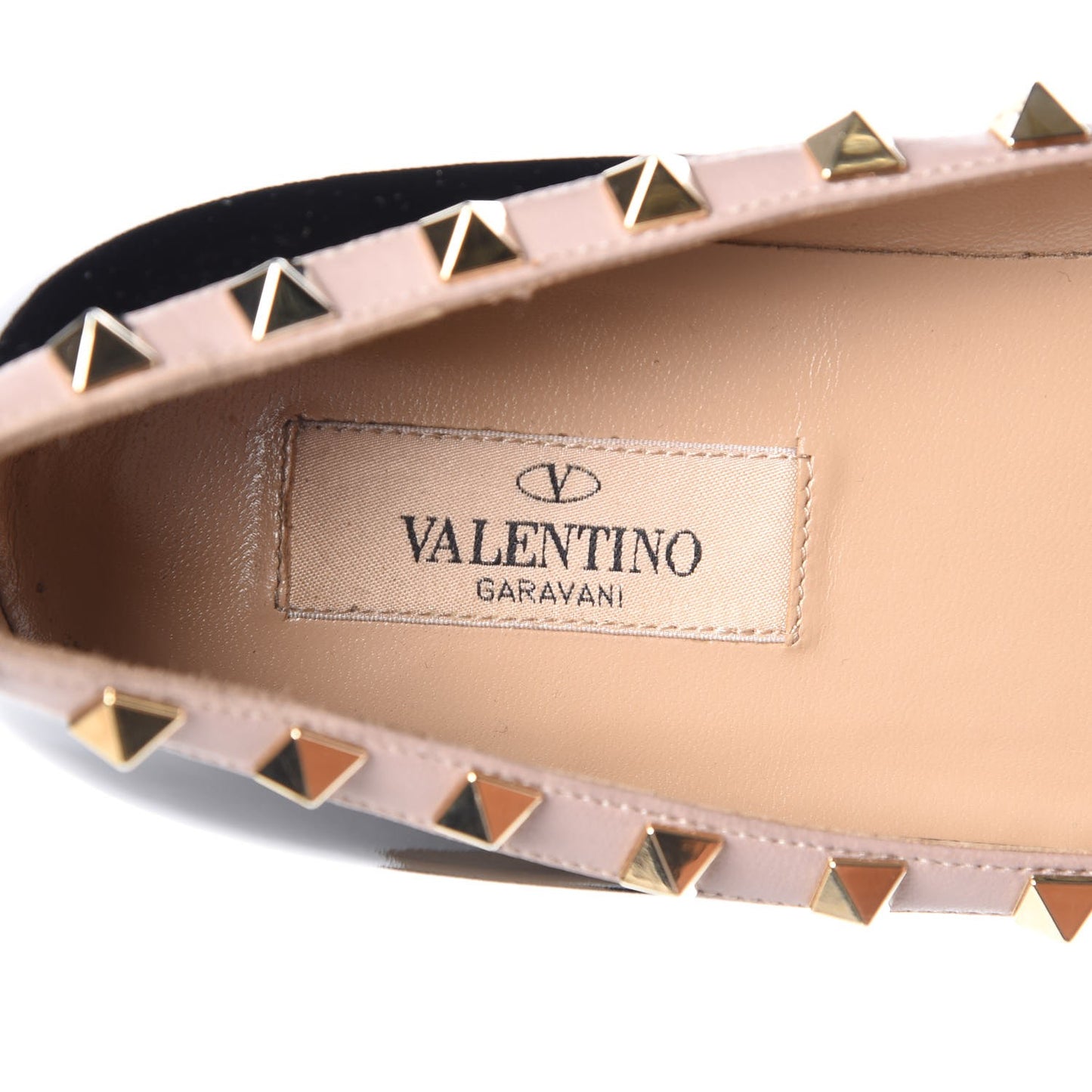 Patent Rockstud Ballerina Flats 39 Black Poudre