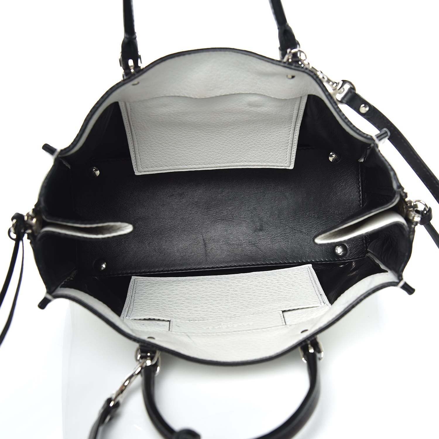 Balenciaga Veau Papier A6 Zip Around Tote White Black 5 of 18