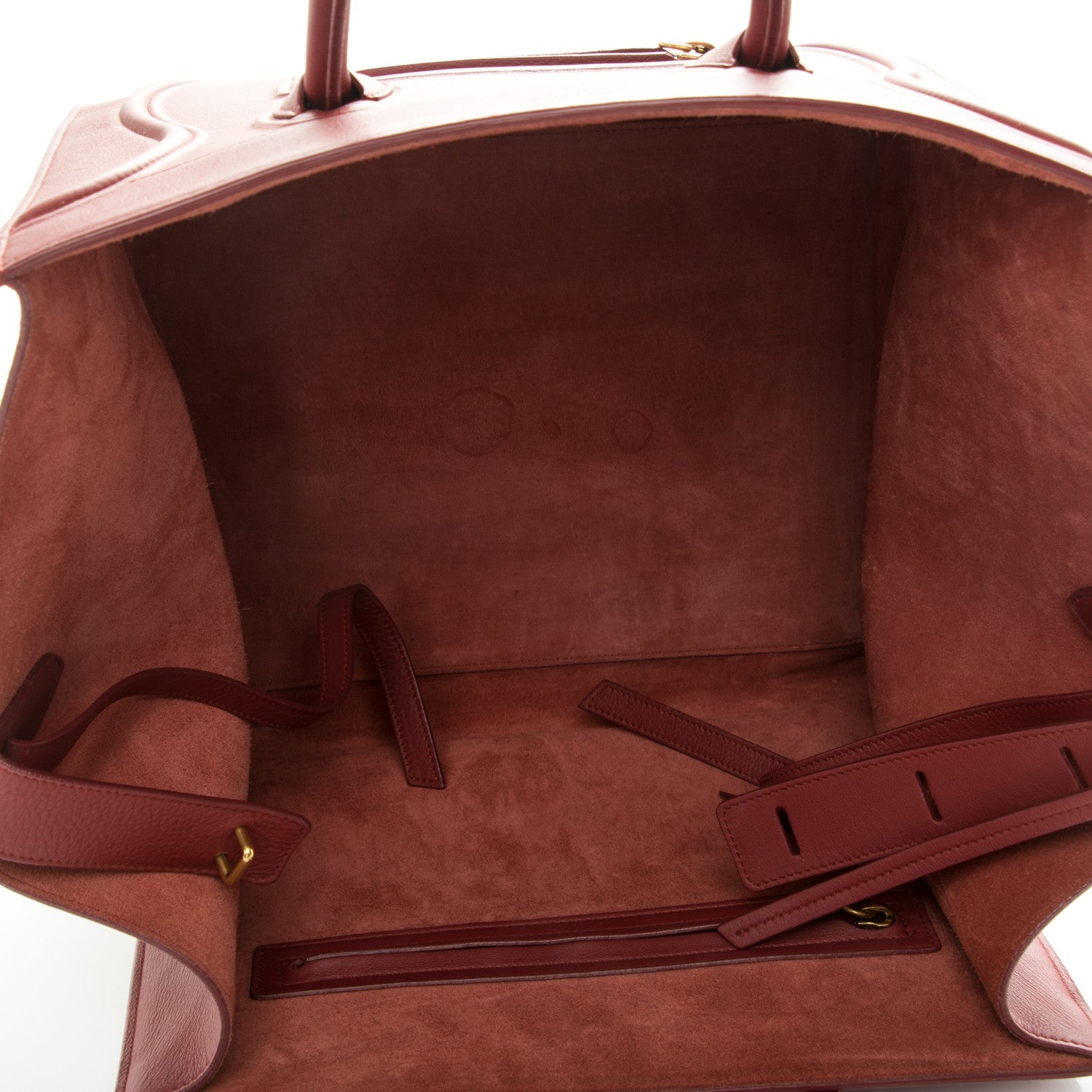 Celine Supple Calfskin Medium Phantom Luggage Red 5 of 10