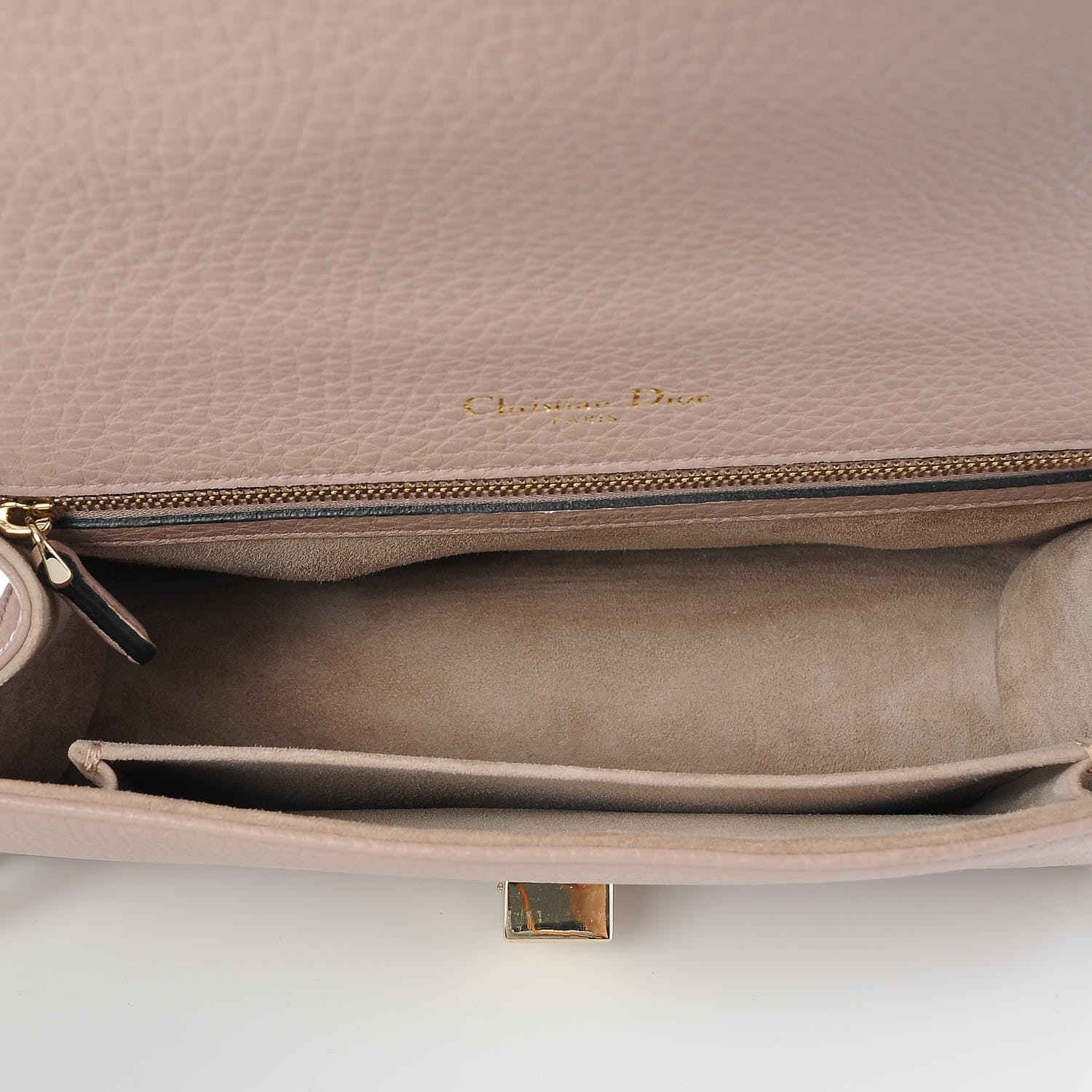 Christian Dior Grained Calfskin Medium Diorama Flap Bag Nude 6 of 9