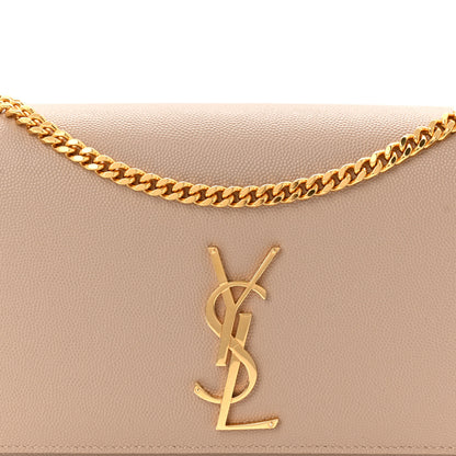 Saint Laurent Grain De Poudre Medium Monogram Kate Satchel Dark Beige 7 of 10