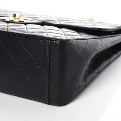 Chanel Lambskin Quilted XL Jumbo Single Flap Black 6 of 12