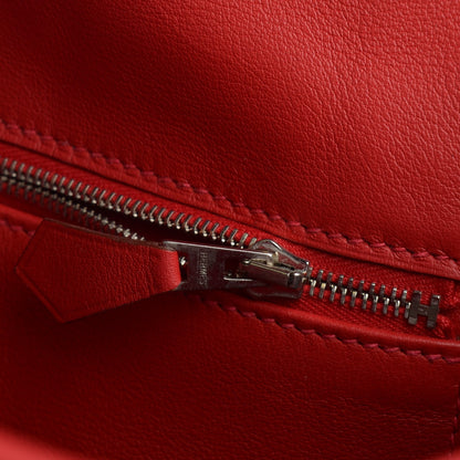 Hermes Veau Swift Sac Berline 28 Vermillion 10 of 11