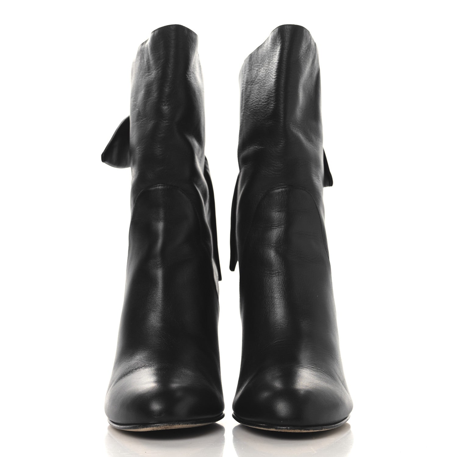Jimmy Choo Smooth Calfskin Malene 85 Bow Ankle Boots 41 Black 3 of 9