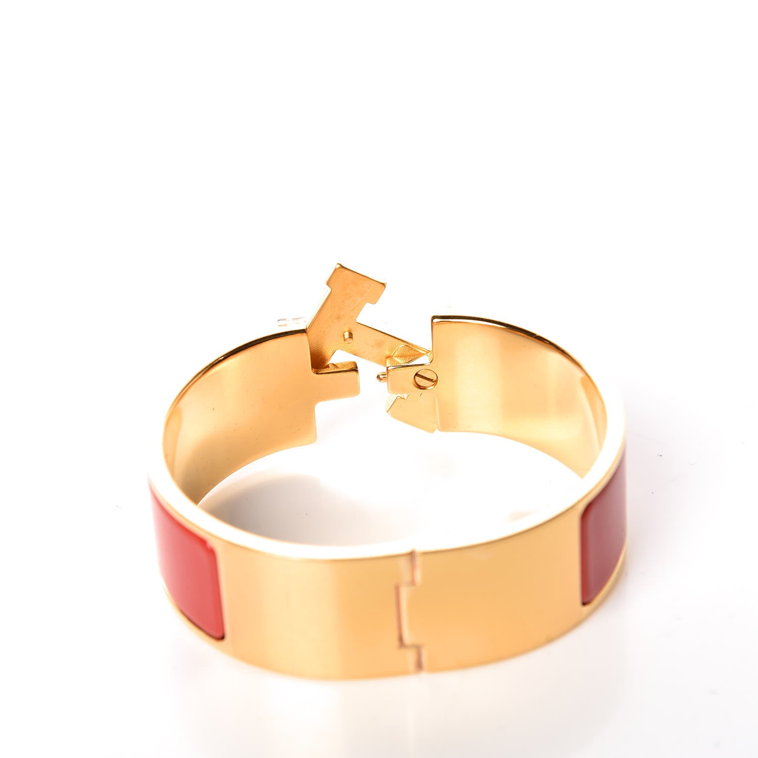 Hermes Enamel Wide Clic Clac H Bracelet PM Red 5 of 6