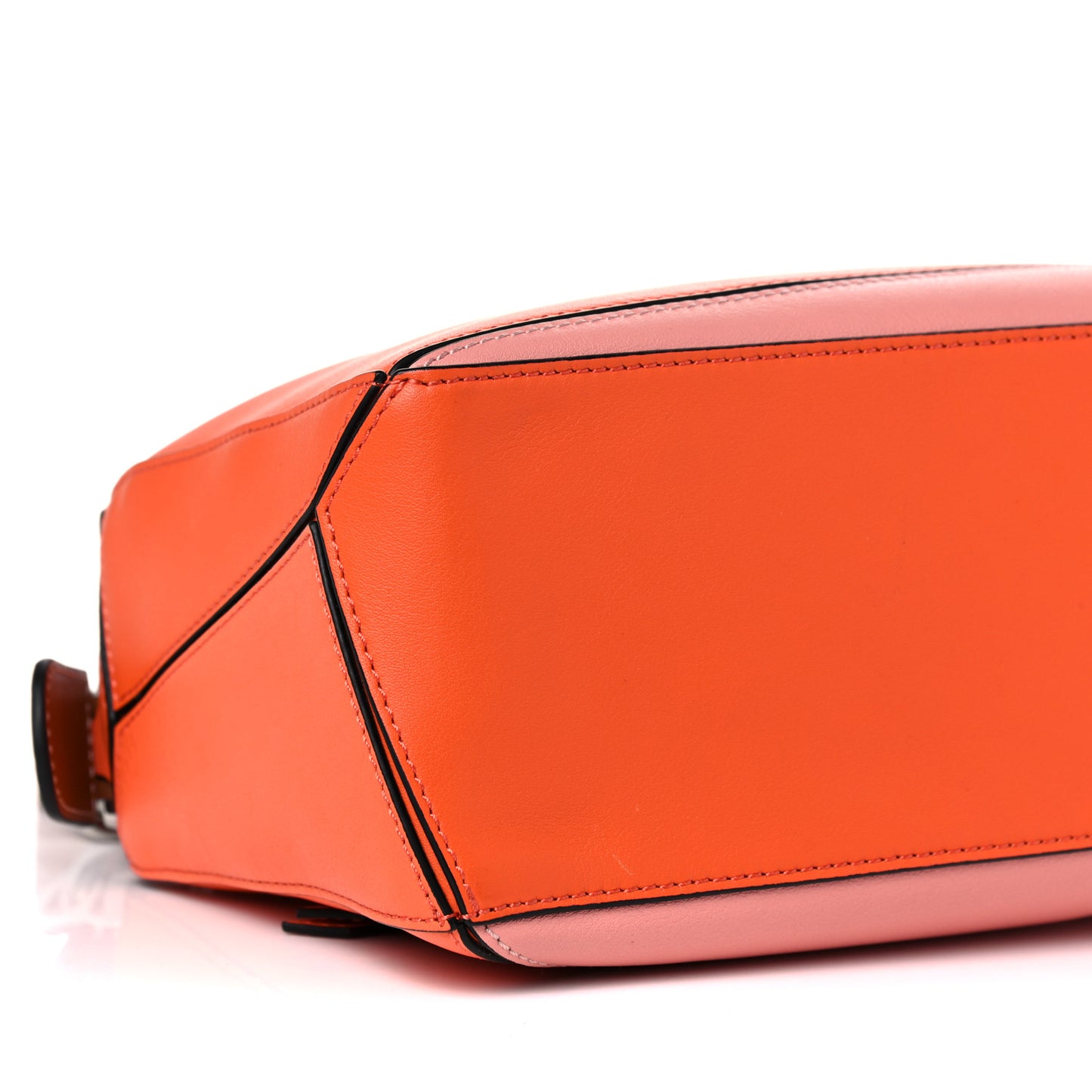 Calfskin Small Puzzle Bag Orange Tan Pink
