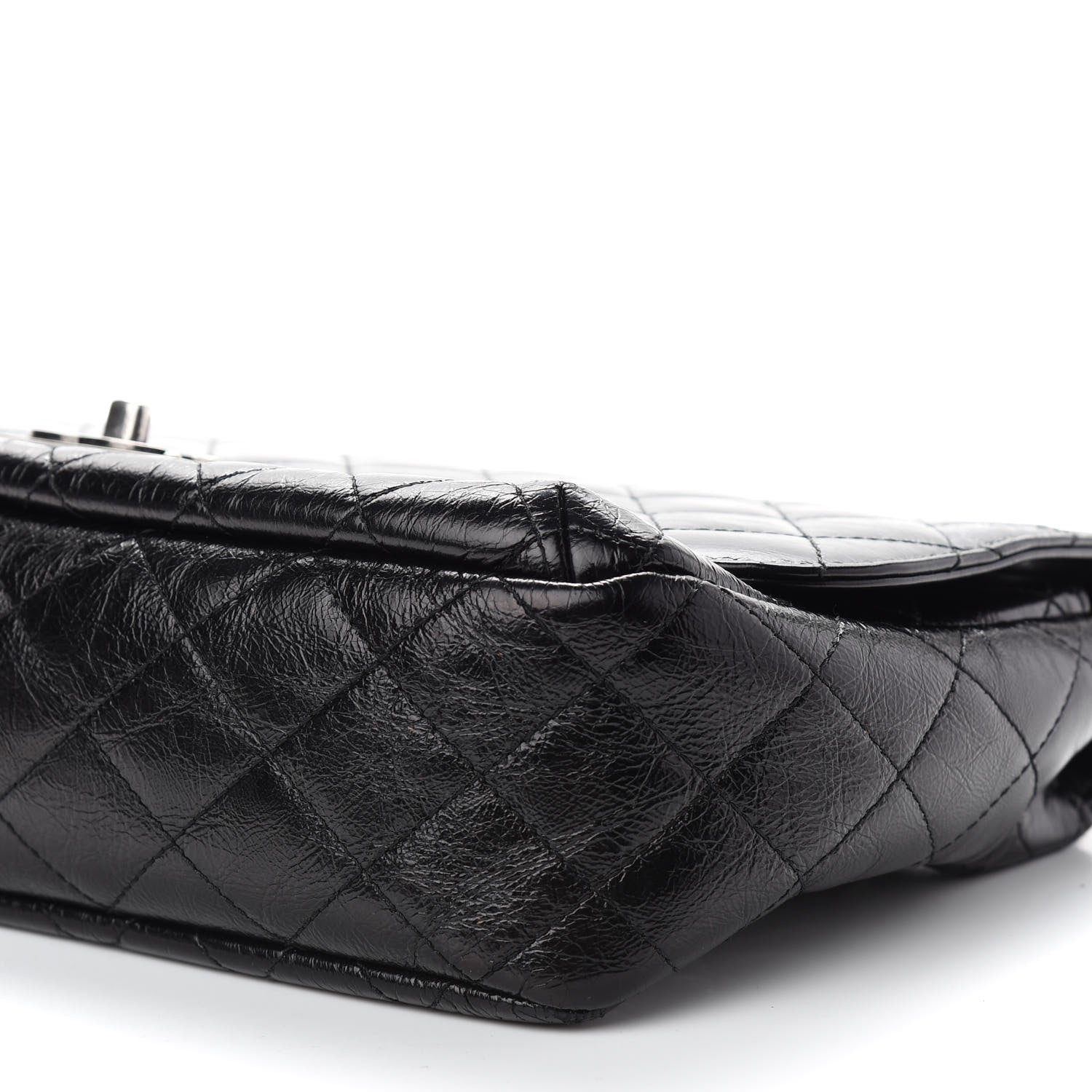Chanel Shiny Goatskin Quilted Flap Black 9 of 9