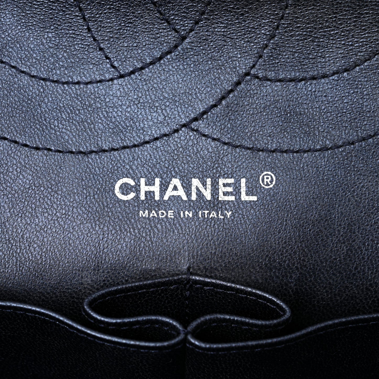 Metallic Aged Calfskin Quilted 2.55 Reissue 227 Flap Dark Navy Blue