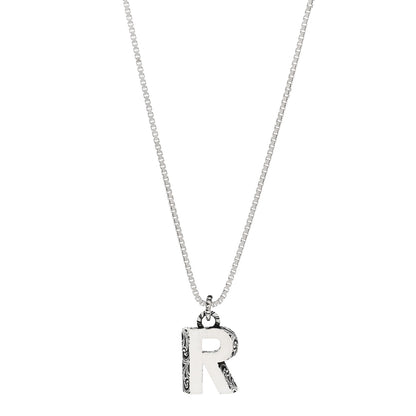 Gucci Sterling Silver Letter R Pendant Necklace 1 of 4