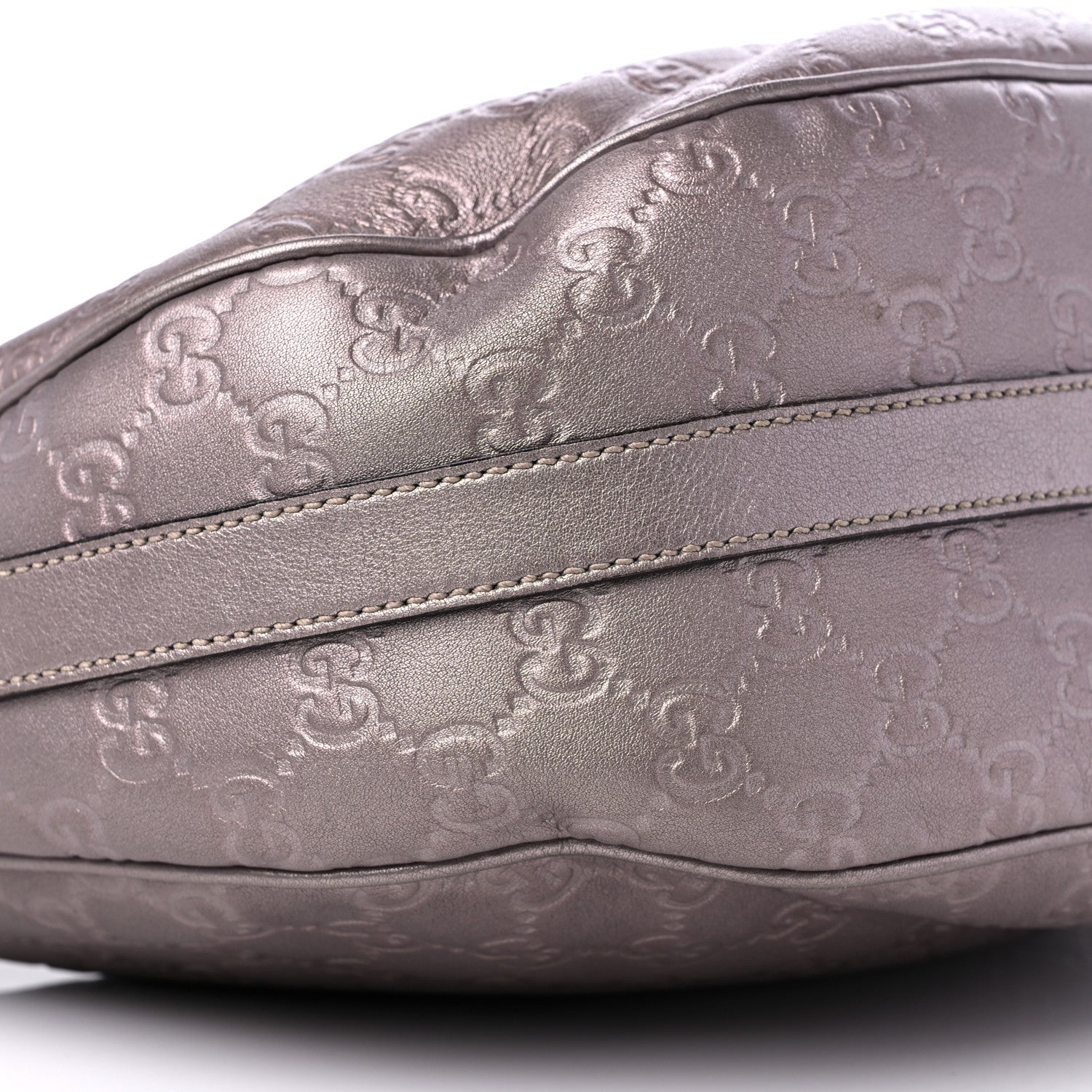 Gucci Metallic Guccissima Medium GG Twins Hobo Mauve 8 of 11