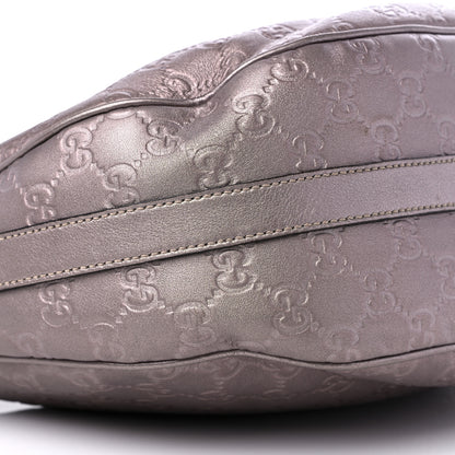 Gucci Metallic Guccissima Medium GG Twins Hobo Mauve 8 of 11