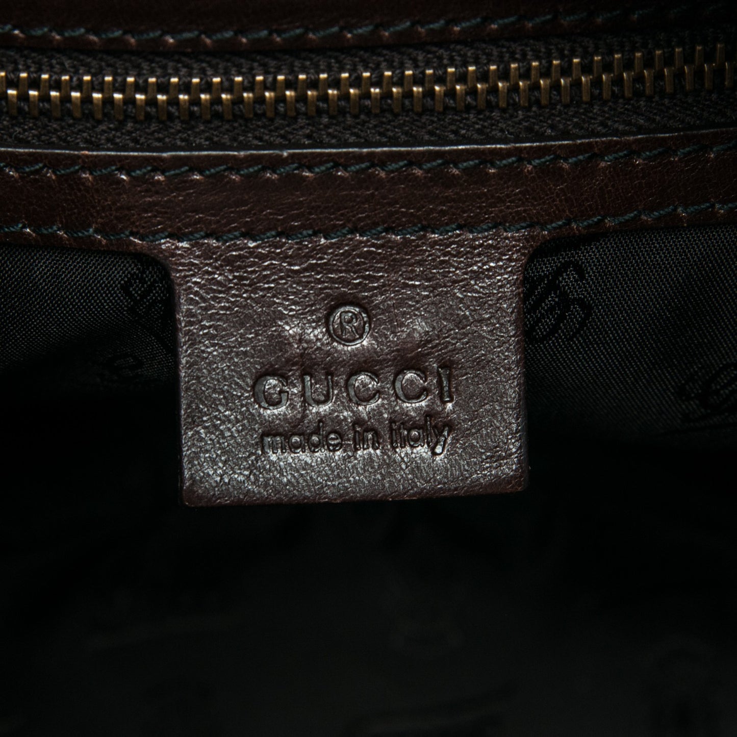 Crystal Monogram Babouska Hobo Dark Brown