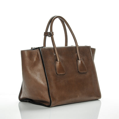 Prada Glace Calf Twin Pocket Tote Argilla 3 of 21