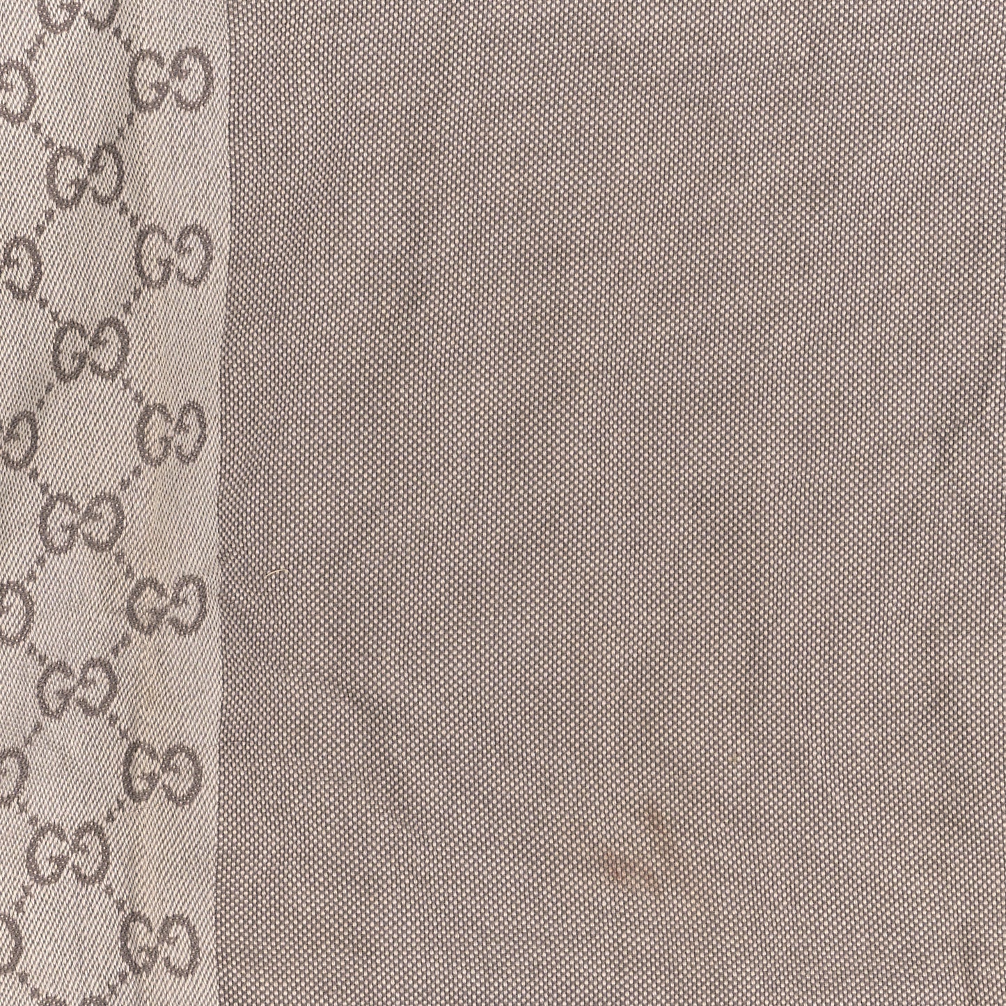 Wool GG Monogram HalfGG Fringe Scarf Ivory Beige