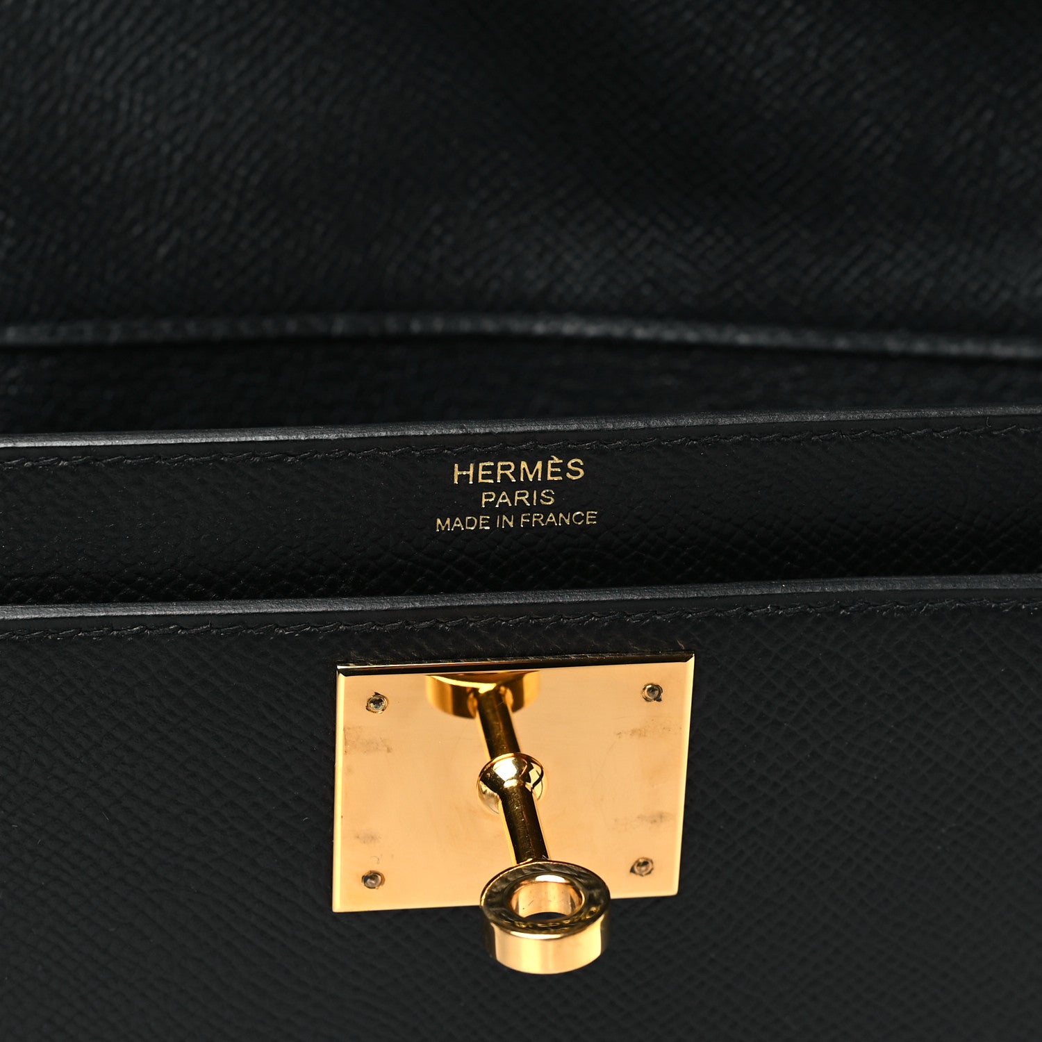 Hermes Epsom Kelly Depeches 25 Pouch Black 6 of 10