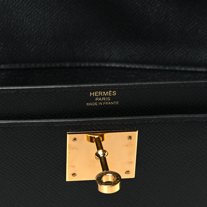Hermes Epsom Kelly Depeches 25 Pouch Black 6 of 10