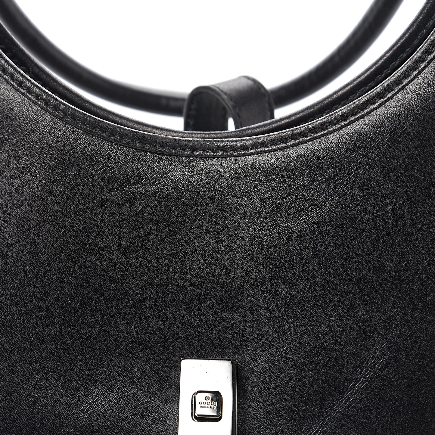 Calfskin Bardot Hobo Black