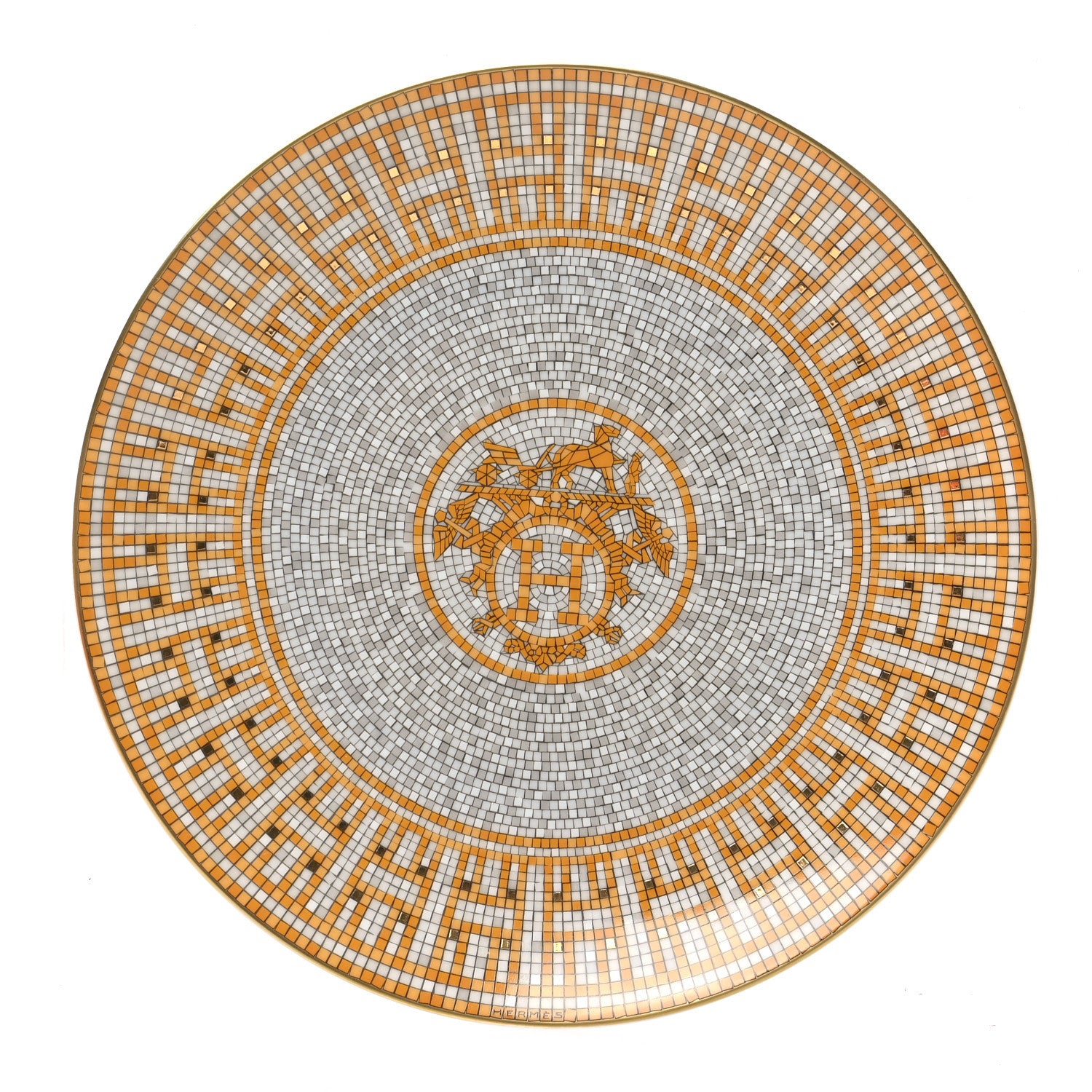 Hermes Porcelain Mosaique au 24 Dessert Plate Set of 2 2 of 5