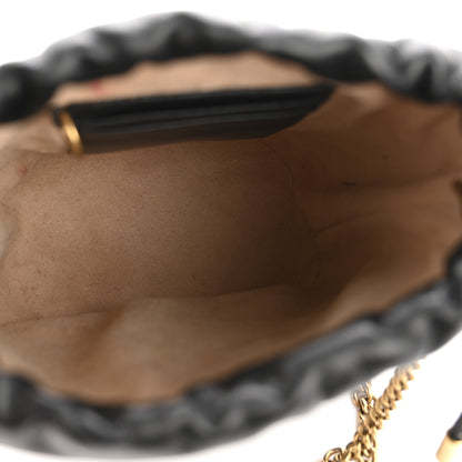 Gucci Calfskin Matelasse Mini GG Marmont 2.0 Bucket Bag Black 5 of 11