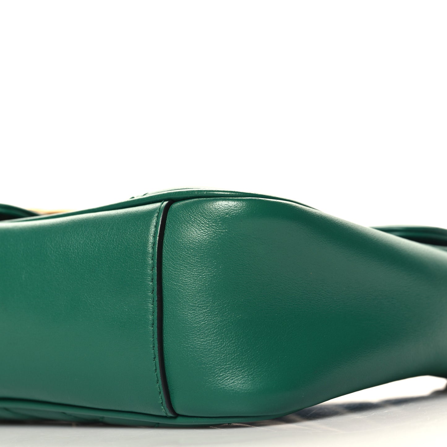 Calfskin Matelasse Small GG Marmont Shoulder Bag Emerald Green