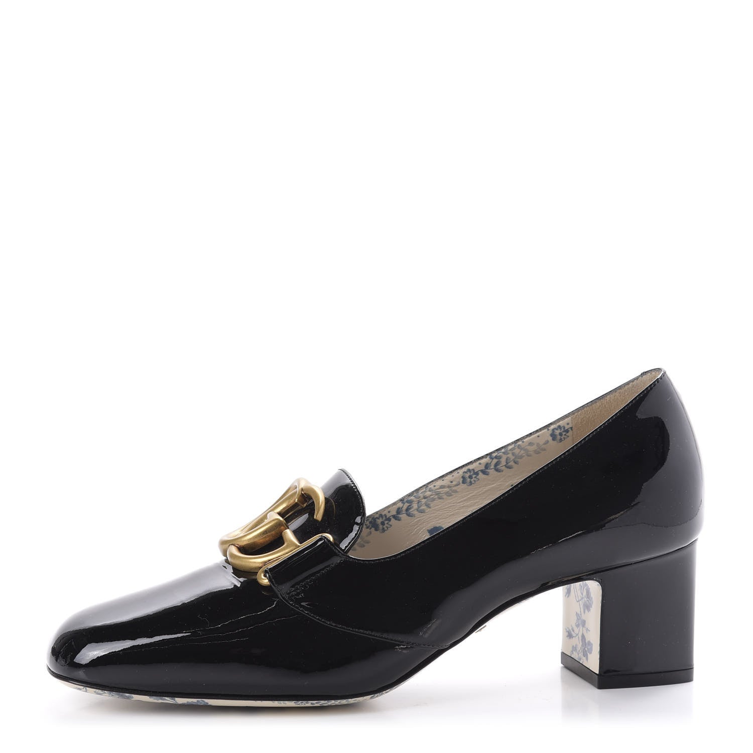 Gucci Vernice GG Victoire 55mm Loafer Pumps 38 Black 1 of 10