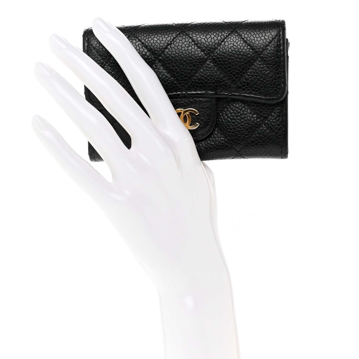 Chanel Caviar Quilted Flap Card Holder Black 2 of 9