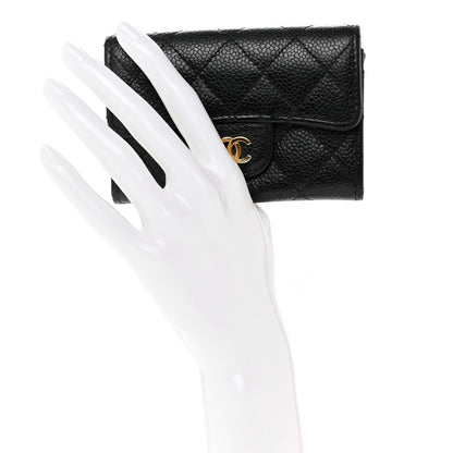 Chanel Caviar Quilted Flap Card Holder Black 2 of 9