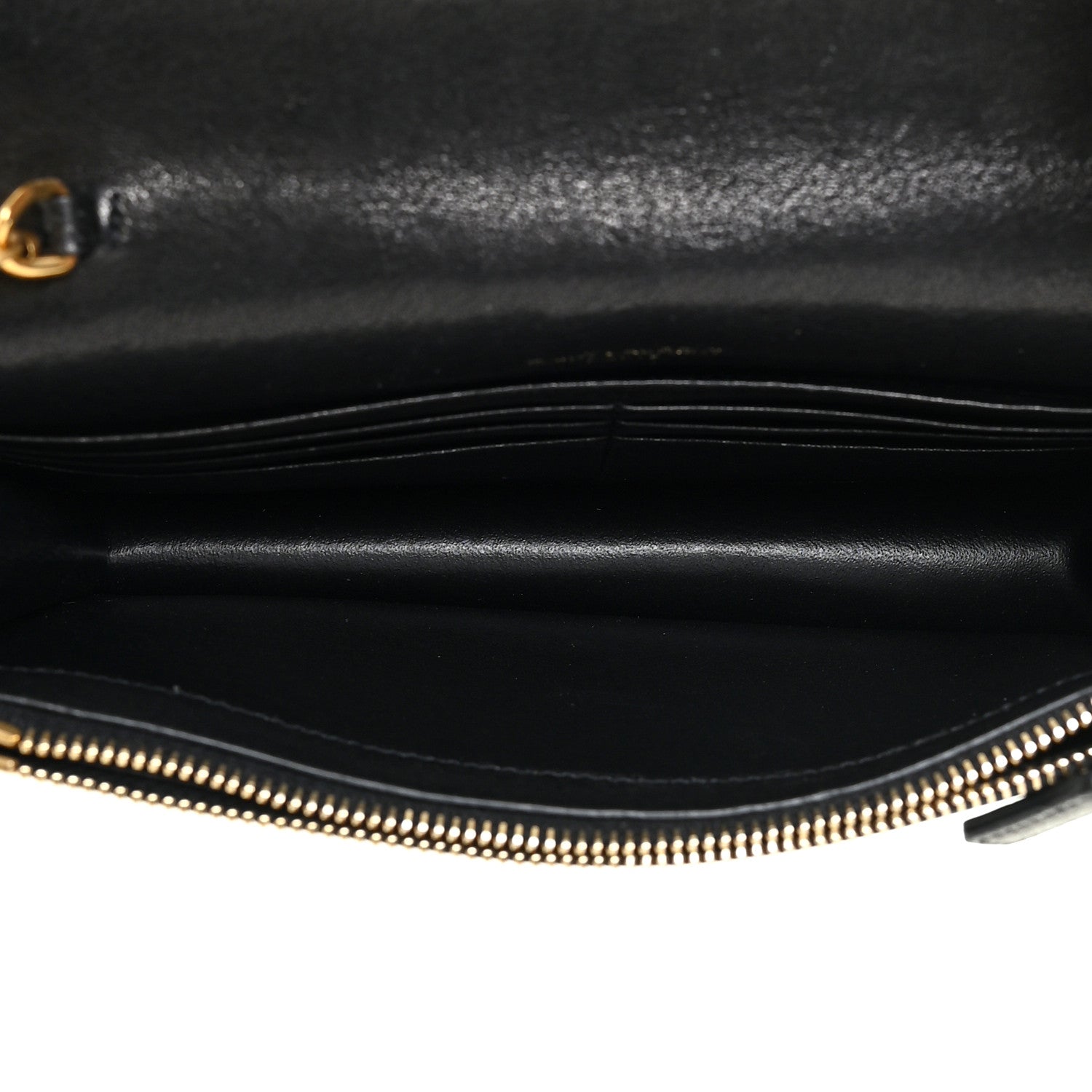 Saint Laurent Smooth Calfskin Classic Monogram Kate Heart Tassel Heart Chain Wallet Black 5 of 22