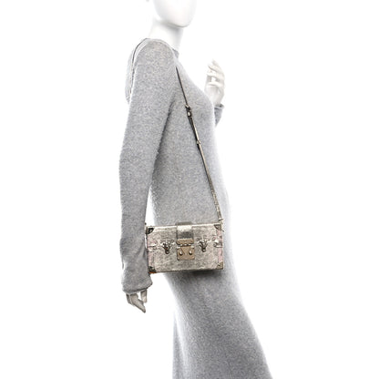Louis Vuitton Lizard Petite Malle Silver 3 of 12