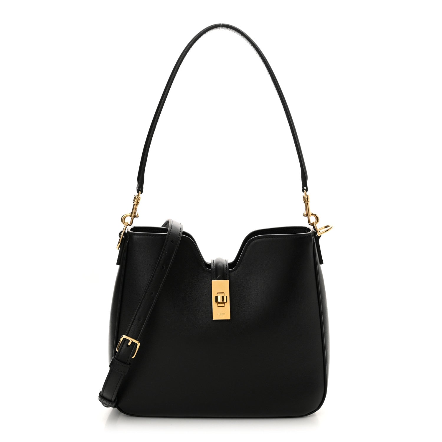 Celine Smooth Calfskin Small Camille 16 Soft Bag Black 1 of 9