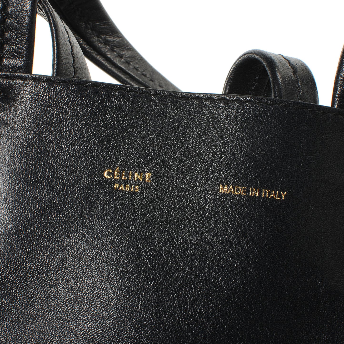 Lambskin Vertical Zip Gusset Cabas Black