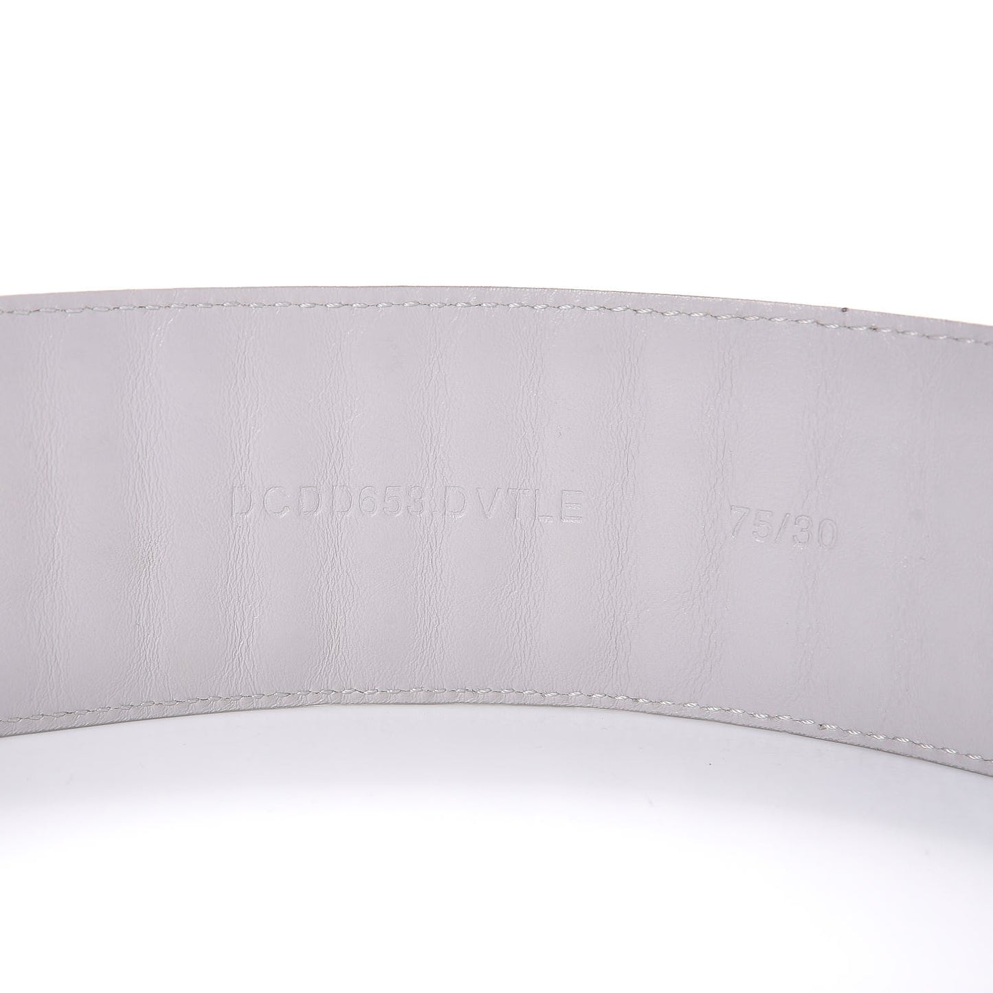Calfskin Studded Belt 75 30 Light Grey