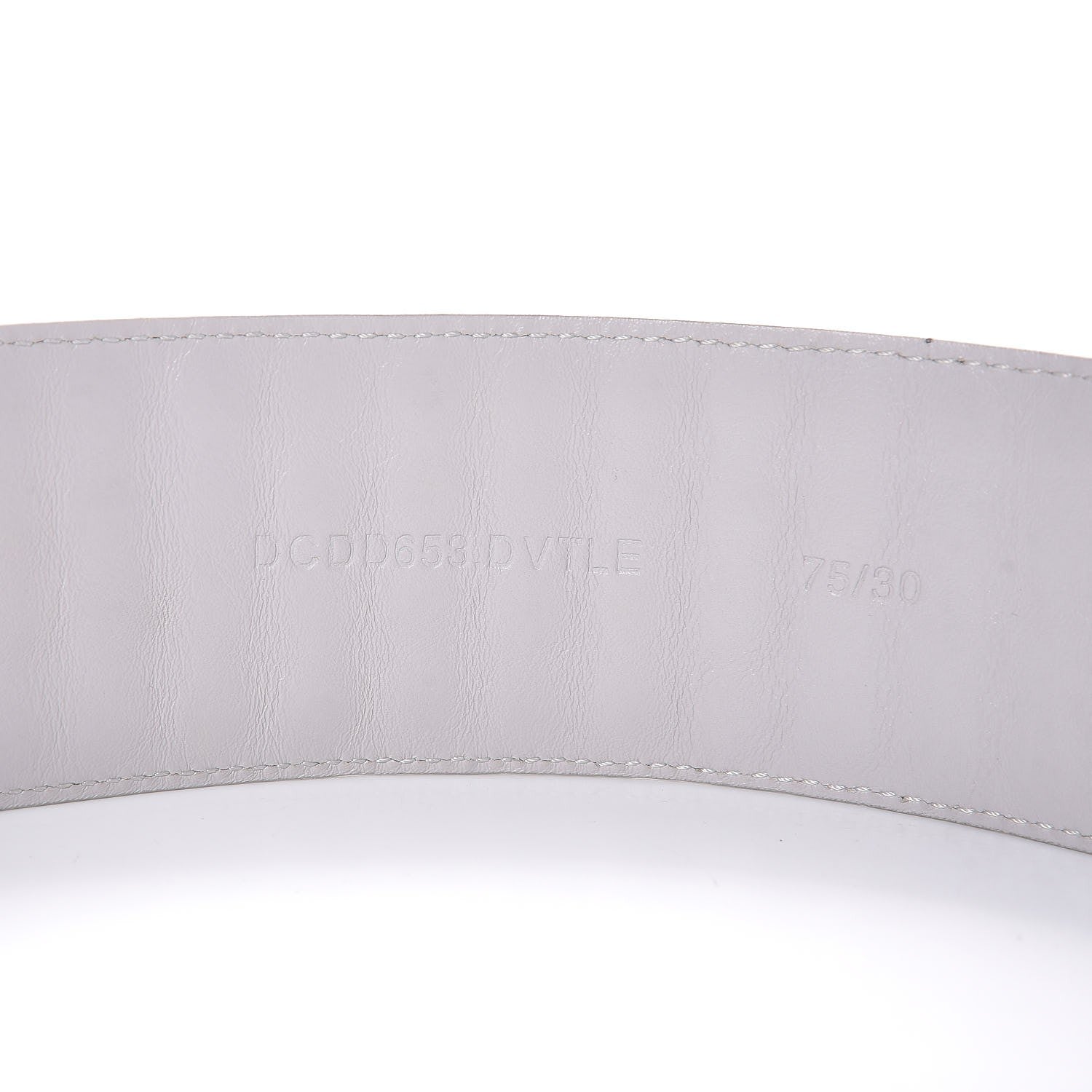 Versace Calfskin Studded Belt 75 30 Light Grey 6 of 6