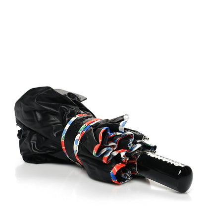 Chanel Nylon Quilted Umbrella With Case Black 5 of 6