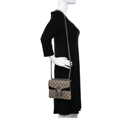 Gucci GG Supreme Monogram Mini Dionysus Shoulder Bag Black 2 of 12