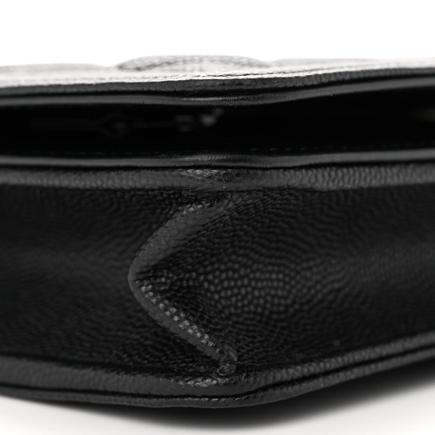 Caviar Quilted Boy Wallet On Chain WOC Black